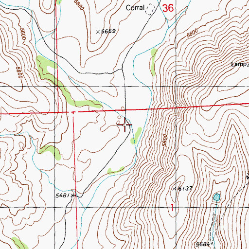 Topographic Map of Martin Canyon, NM