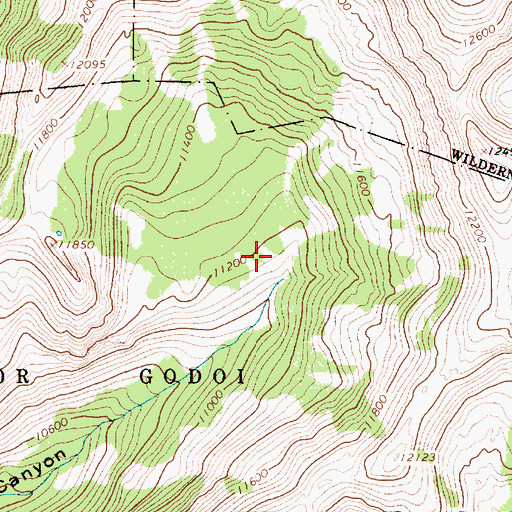 Topographic Map of Martinez Canyon, NM