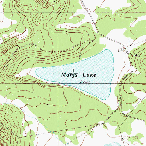 Topographic Map of Marys Lake, NM