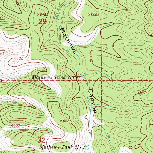 Topographic Map of Mathews Tank Number 1, NM