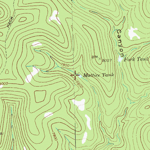 Topographic Map of Mattice Tank, NM