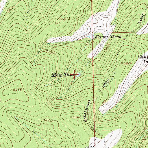 Topographic Map of May Tank, NM