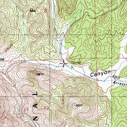 Topographic Map of McCauley Ranch, NM