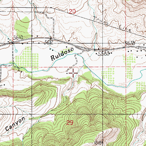 Topographic Map of McDaniel Ranch, NM