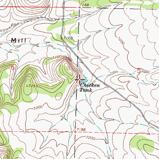 Topographic Map of McDaniel Tank, NM