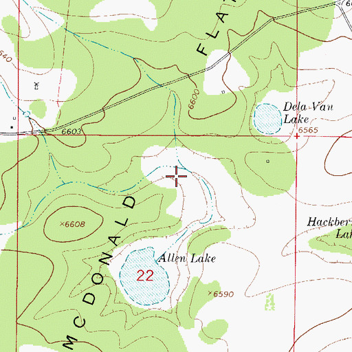 Topographic Map of McDonald Flat, NM