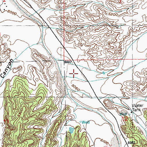 Topographic Map of McKeefer Canyon, NM
