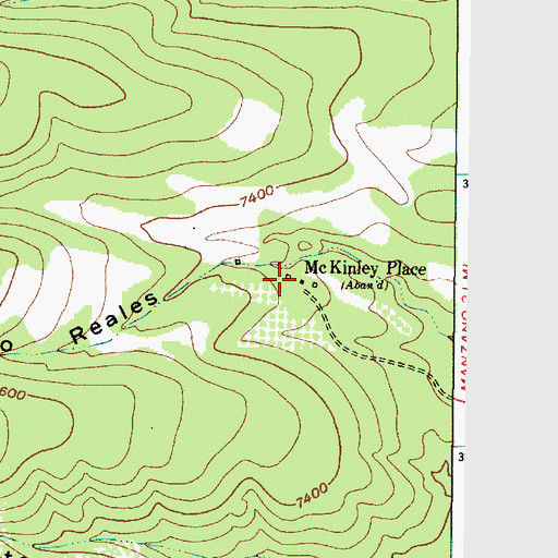 Topographic Map of McKinley Place, NM
