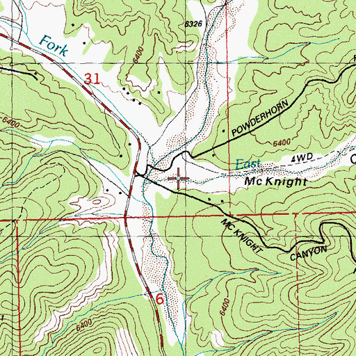 Topographic Map of McKnight Canyon, NM