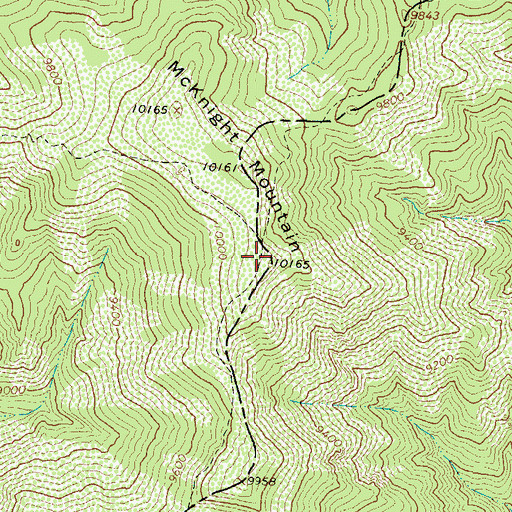 Topographic Map of McKnight Mountain, NM