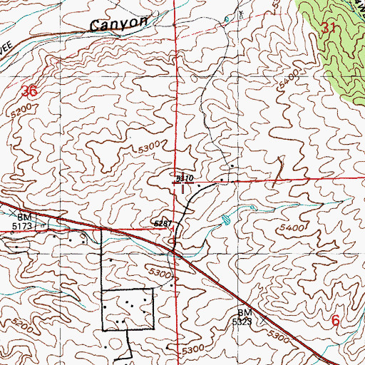 Topographic Map of J McMillen Ranch, NM