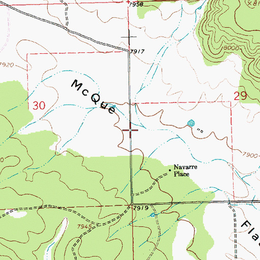 Topographic Map of McQue Flat, NM
