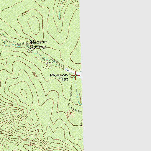 Topographic Map of Meason Flat, NM