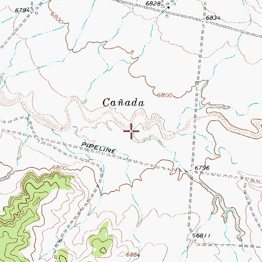 Topographic Map of Medio Canyon, NM