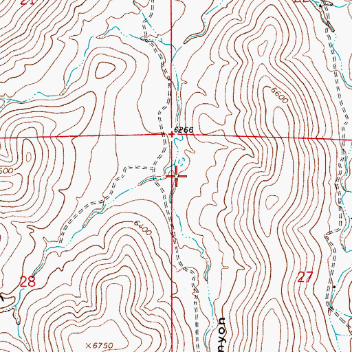 Topographic Map of Meeks Canyon, NM