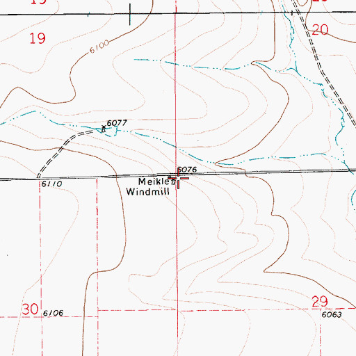 Topographic Map of Meikle Windmill, NM