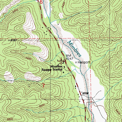 Topographic Map of Mimbres District Ranger Station, NM