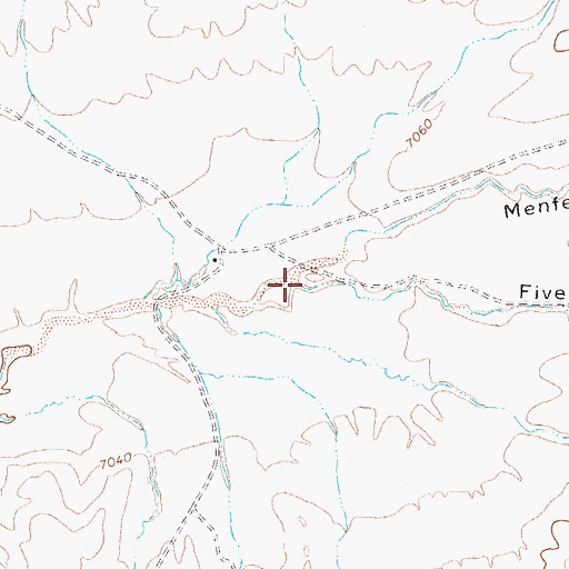 Topographic Map of Menfee Canyon, NM