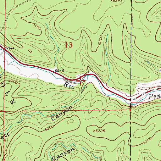 Topographic Map of Merrett Canyon, NM