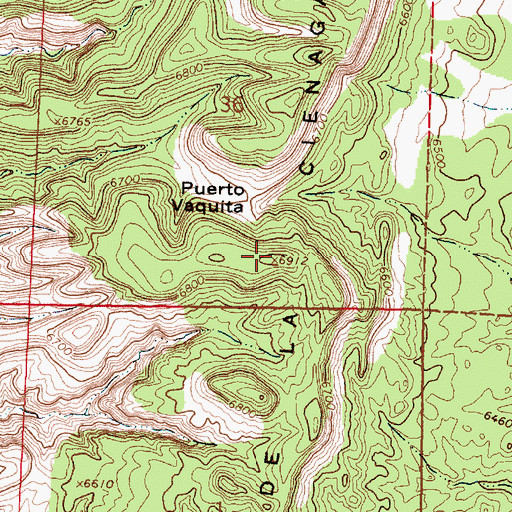 Topographic Map of Mesa de la Cienaga, NM