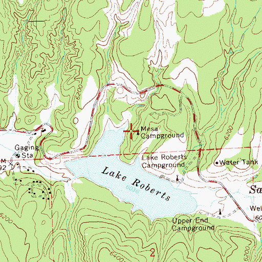 Topographic Map of Mesa Campground, NM