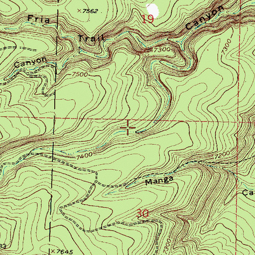 Topographic Map of Mesa Cortada, NM