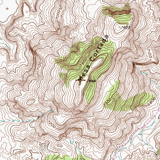 Topographic Map of Mesa Cortada, NM