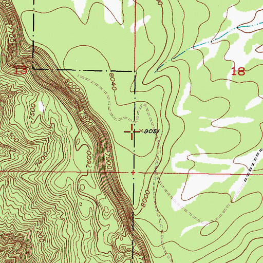 Topographic Map of Mesa de los Viejos, NM