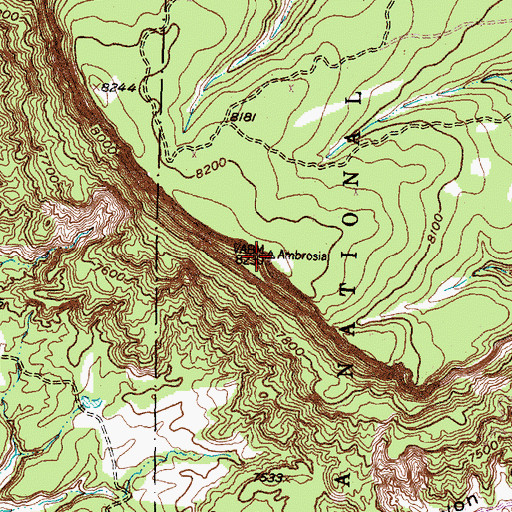 Topographic Map of Mesa de Ortega, NM