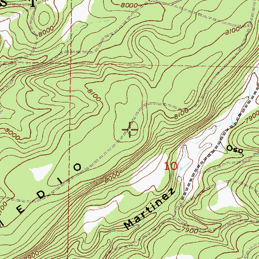 Topographic Map of Mesa del Medio, NM