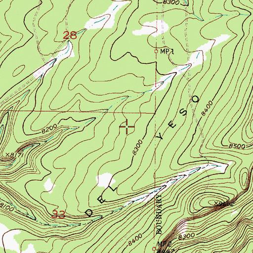 Topographic Map of Mesa del Yeso, NM