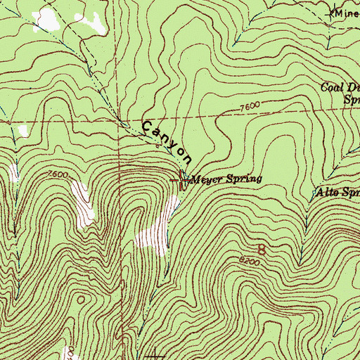 Topographic Map of Meyer Spring, NM