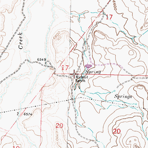 Topographic Map of Michael Ranch, NM