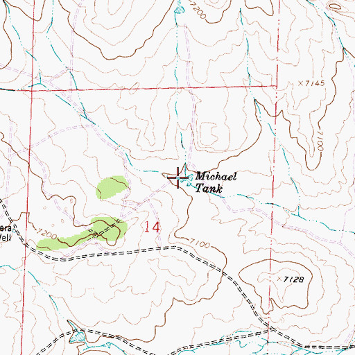 Topographic Map of Michael Tank, NM