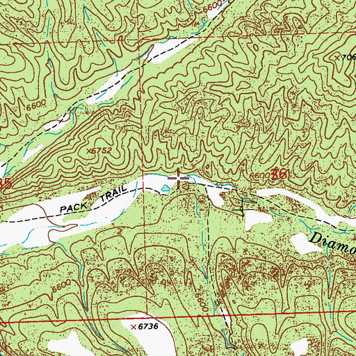 Topographic Map of Middle Diamond Creek, NM