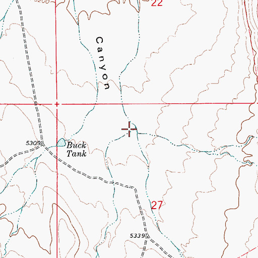 Topographic Map of Middle Dog Canyon, NM