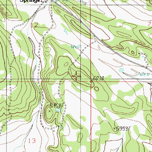 Topographic Map of Middle Mesa, NM