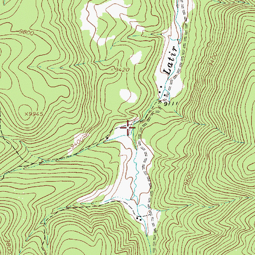Topographic Map of Midnight Creek, NM