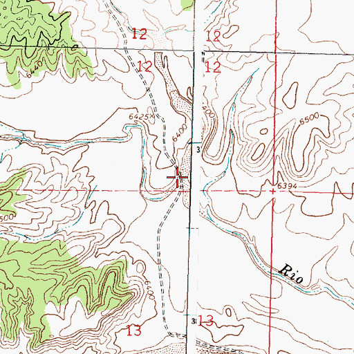 Topographic Map of Miguel Chavez Canyon, NM