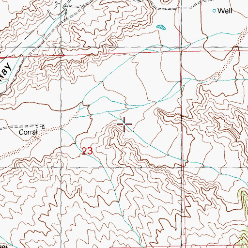 Topographic Map of Mill Canyon, NM