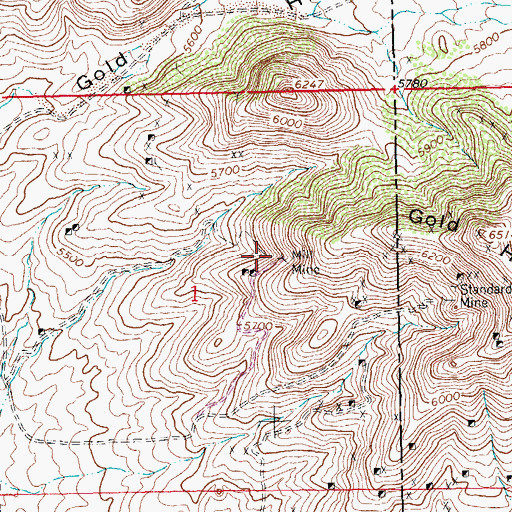 Topographic Map of Mill Mine, NM