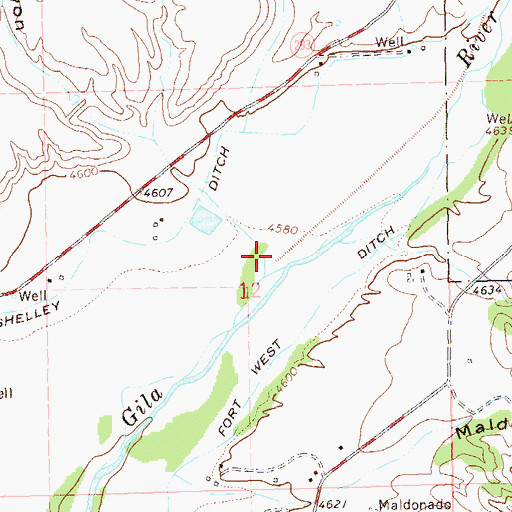 Topographic Map of Miller Canyon, NM
