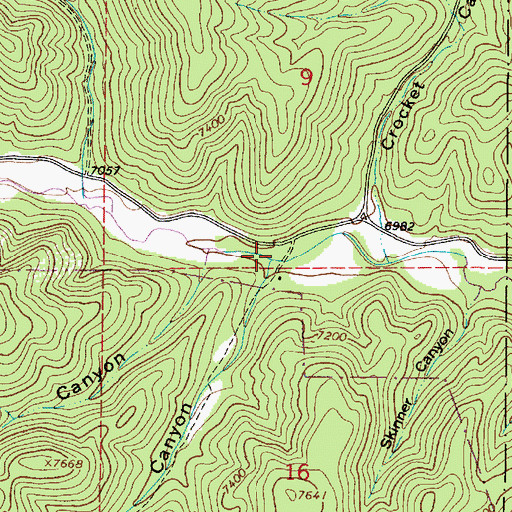 Topographic Map of Mills Canyon, NM