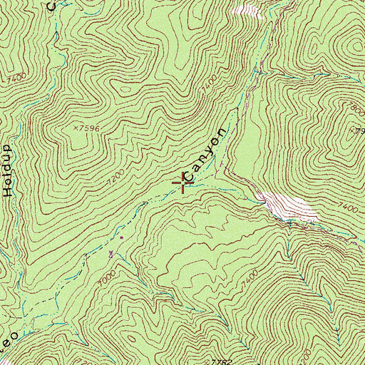 Topographic Map of Milo Canyon, NM
