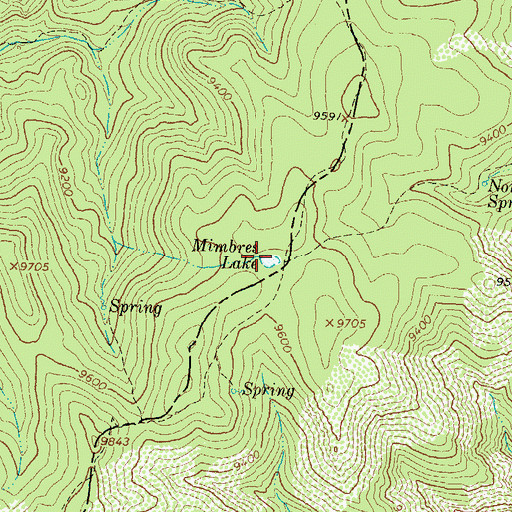Topographic Map of Mimbres Lake, NM
