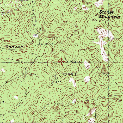 Topographic Map of Mimbres Mountains, NM