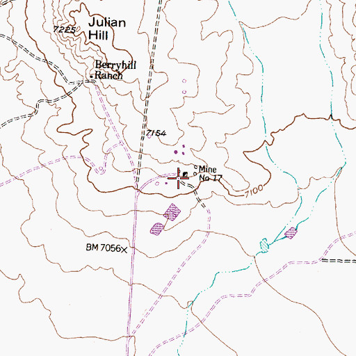 Topographic Map of Mine Number 17, NM