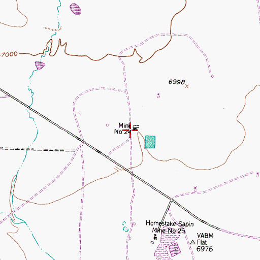 Topographic Map of Mine Number 24, NM