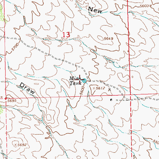 Topographic Map of Mine Tank, NM