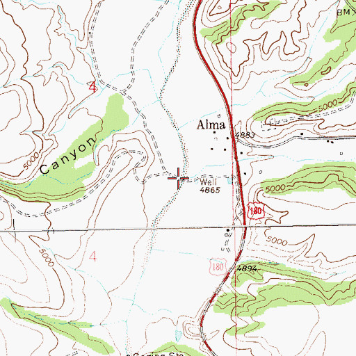 Topographic Map of Mineral Creek, NM